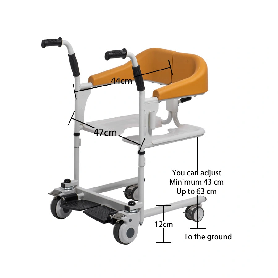 Hot Selling Hospital Furniture Simple Easy Safe Disabled Handicapped People Patient Elderly Transfer Lifting Wheelchair