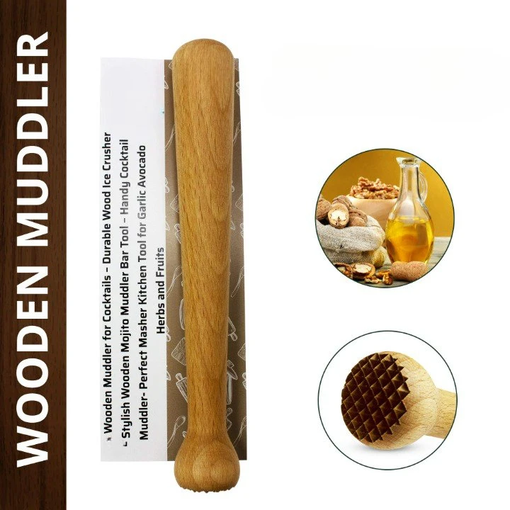 Durable Muddler Cocktails Wood Crusher Wooden Mojito Bar Tool Cocktail Muddler