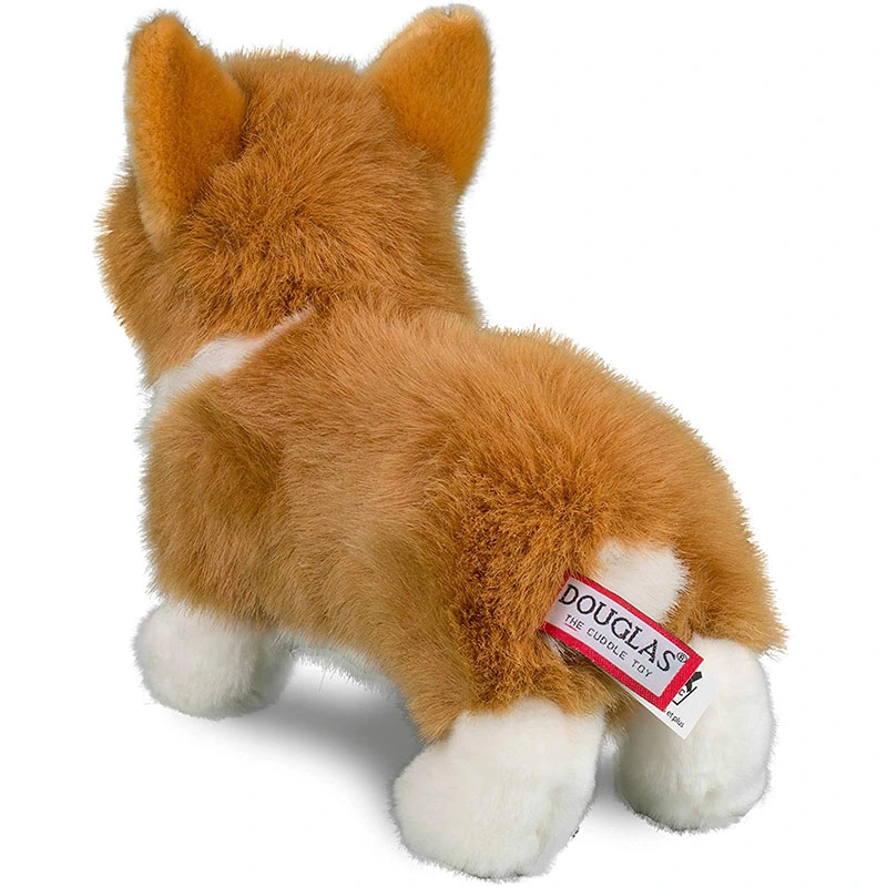 Custom 30cm Soft Fluffy perro de peluche juguetes peluches de realismo de los animales de peluche Corgi