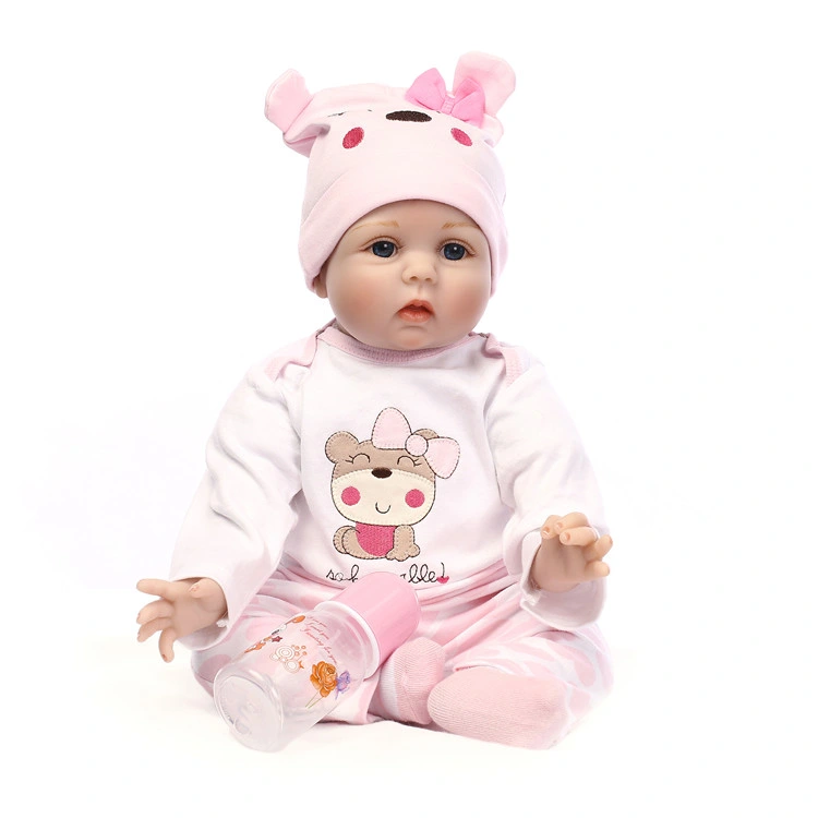 Popular Fashion Educational Boneca Bebe Reborn 55cm Silicone Baby Emulated Doll