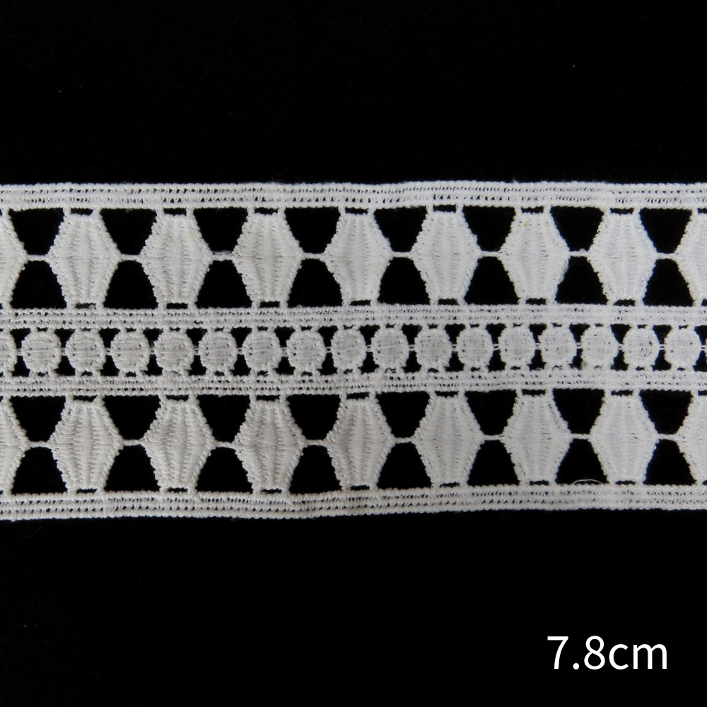 Embroidery White Lace Trim Clothing Textile Accessories Water Soluble Lace Fabric