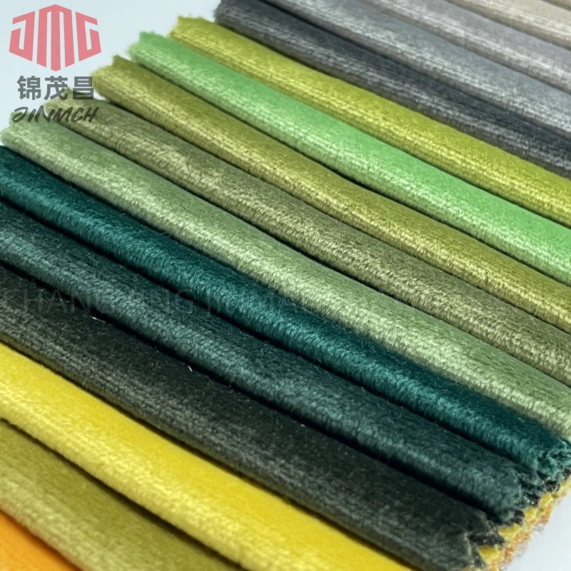 Wholesale/Supplier Plush Polyester Knitting Fabric 100% Polyester Holland Velvet 240GSM Plain Dyed Colorful for Home Textile Curtain