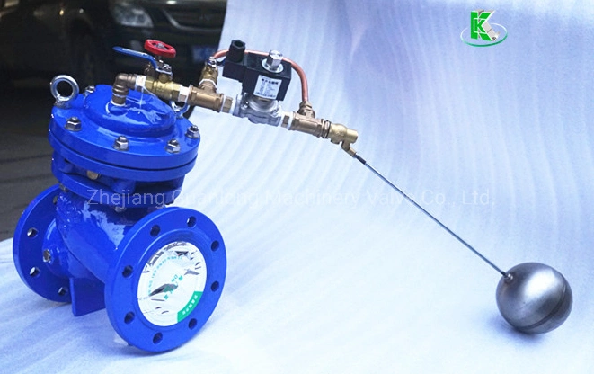 Electric Control Globe Double Chamber Float Ball Water Level Control Valve