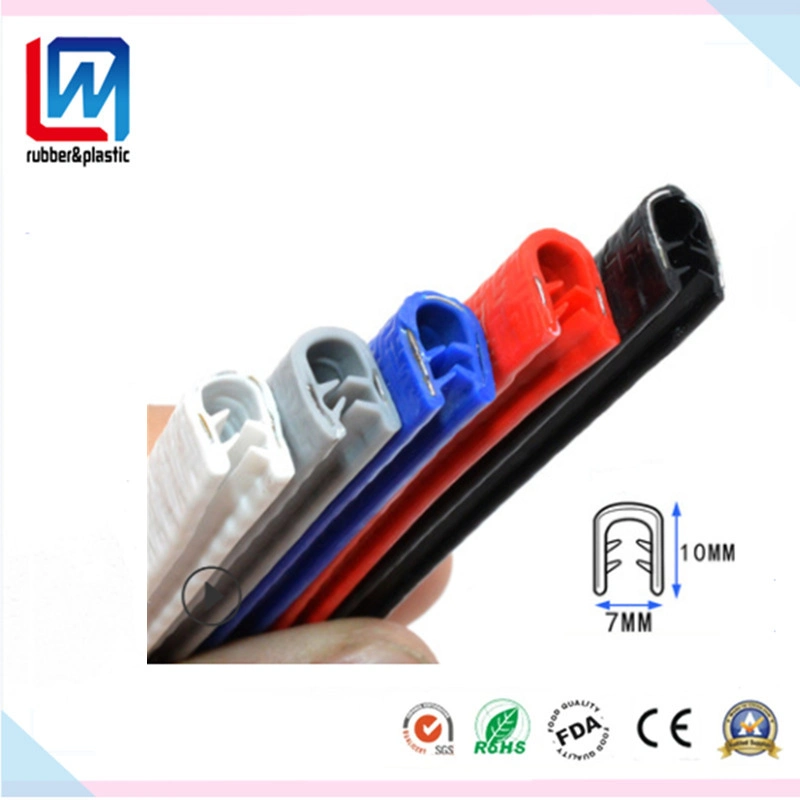 PVC Rubber Edge Trim Sealing Strip Rubber Extrusion Profile for Window and Door