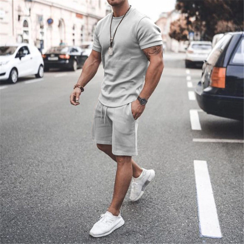 Mayorista Custom Sportswear hombres Conjuntos cortos Tracksuit jogging suit T Camisa pantalones cortos conjunto para hombre Casual conjunto corto Suéter trajes Traje de atletismo