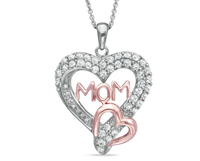 Wholesale/Supplier Mother&prime; S Day Gift Sterling Silver & CZ Necklace Fashion Jewellery