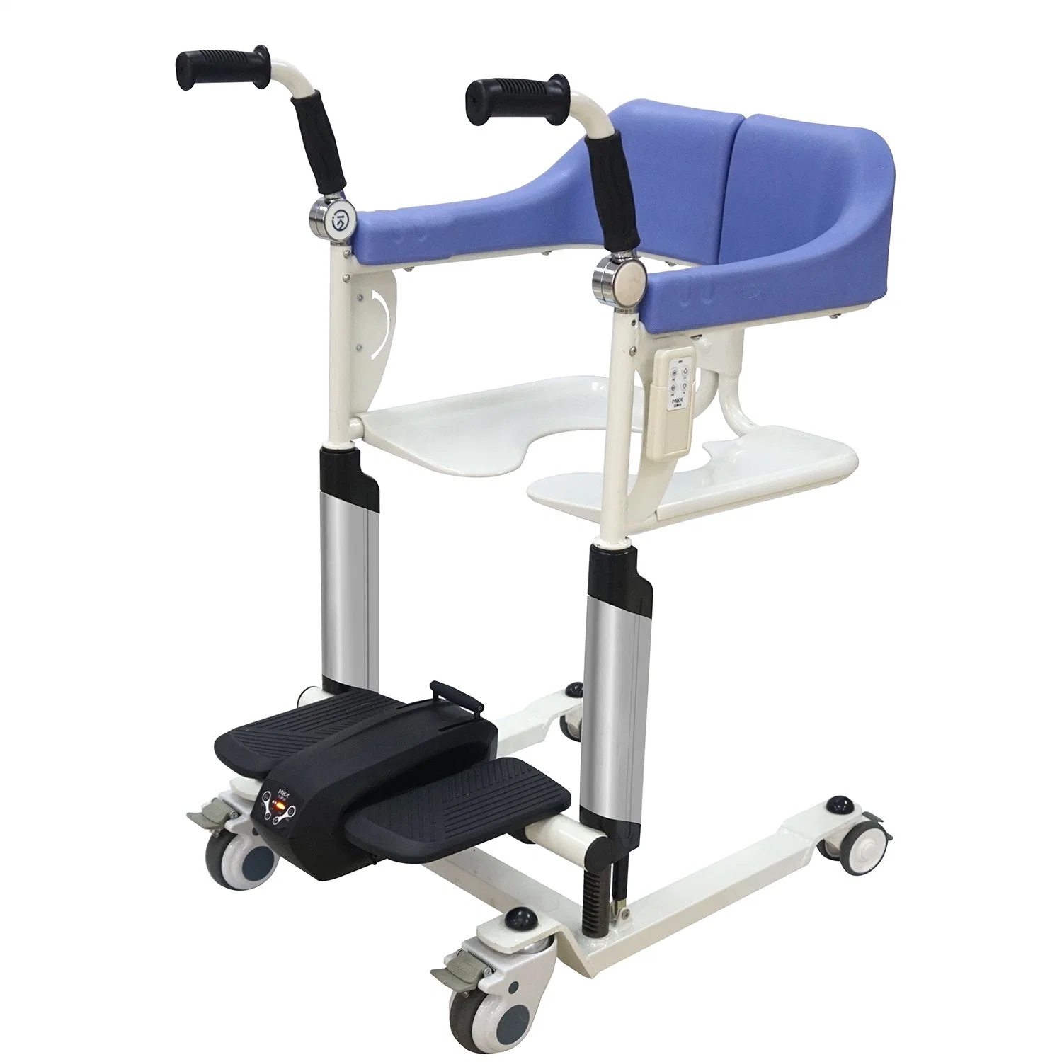 Transport Lightweight Thick Steel Frame, Height Adjustable Wheel Chair