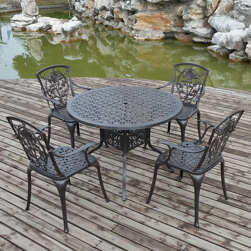 Cast Aluminum Patio Furniture Outdoor Garden Furniture Padova Round Dining Table