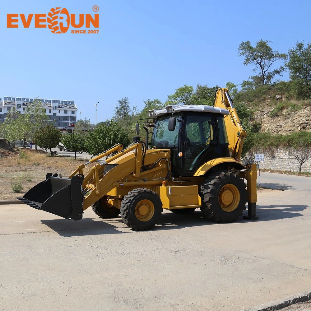 Everun ERB388 2.5ton Farm Construction Mini Wheel Backhoe Loader with Competitive price