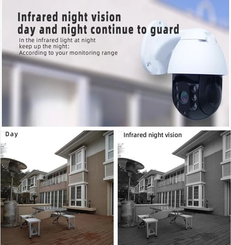 IR High Speed Dome Zoom Lens IP PTZ Camera for Outdoor House