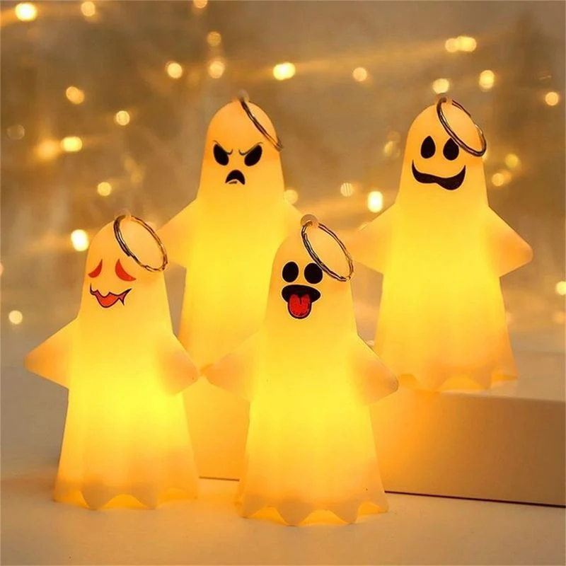 Ghost travando o LED da lâmpada de luzes da noite lanternas de abóbora parte do Dia das Bruxas fontes de decoração