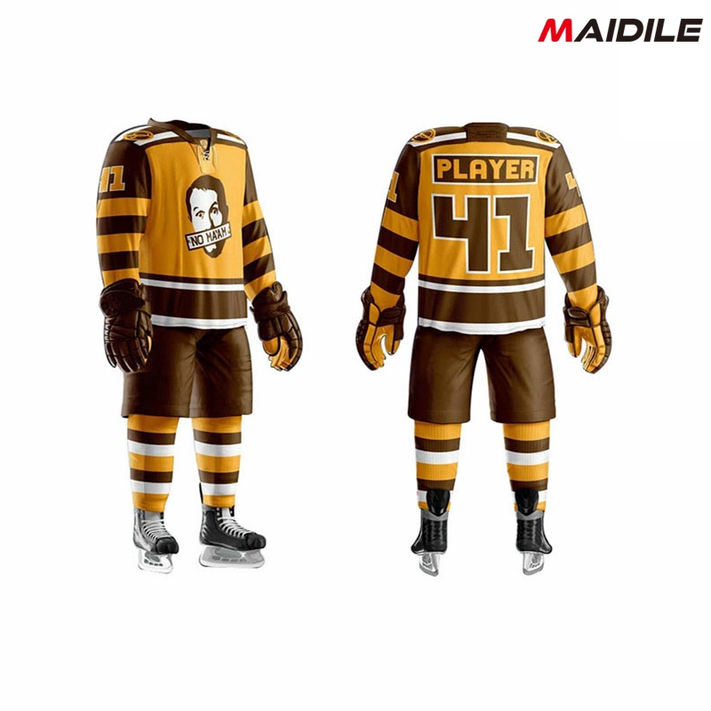 Custom New Design Sublimation Quick Dry Polyester Team Ice Hockey Jersey