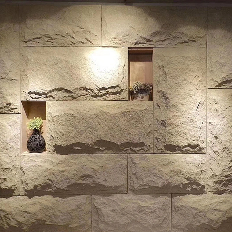 Fábrica de piedra PU Interior y exterior de poliuretano artificial pared de piedra Panel