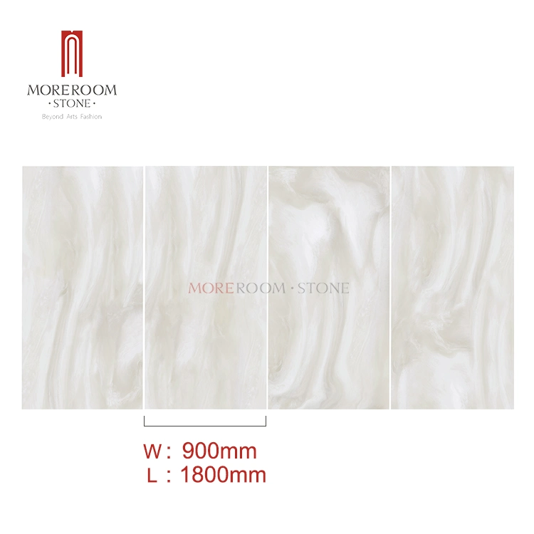 Villa Decoration Wall Tile Whtie Calacatta Marble Look Large Format Tile Slab