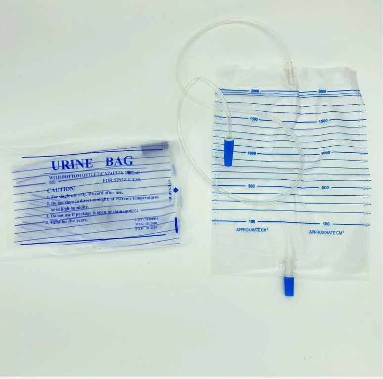 Bolsa de orina de PVC de grado médico