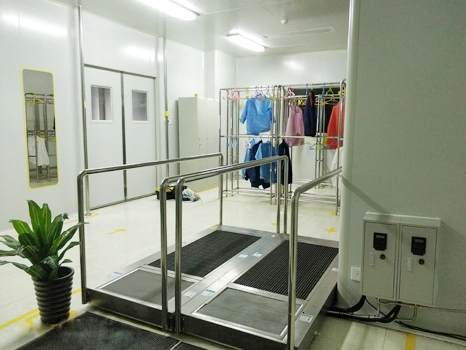 Cleanroom with Walk Through High Efficient Shoe Sole Cleaning Machine