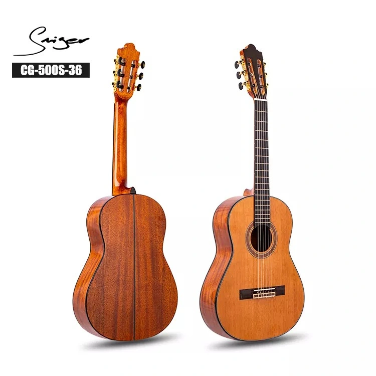 Venta de fábrica artesanal de Instrumentos de música profesional 3/4 tamaño portátil de madera maciza de madera de cedro de Guitarra Clásica