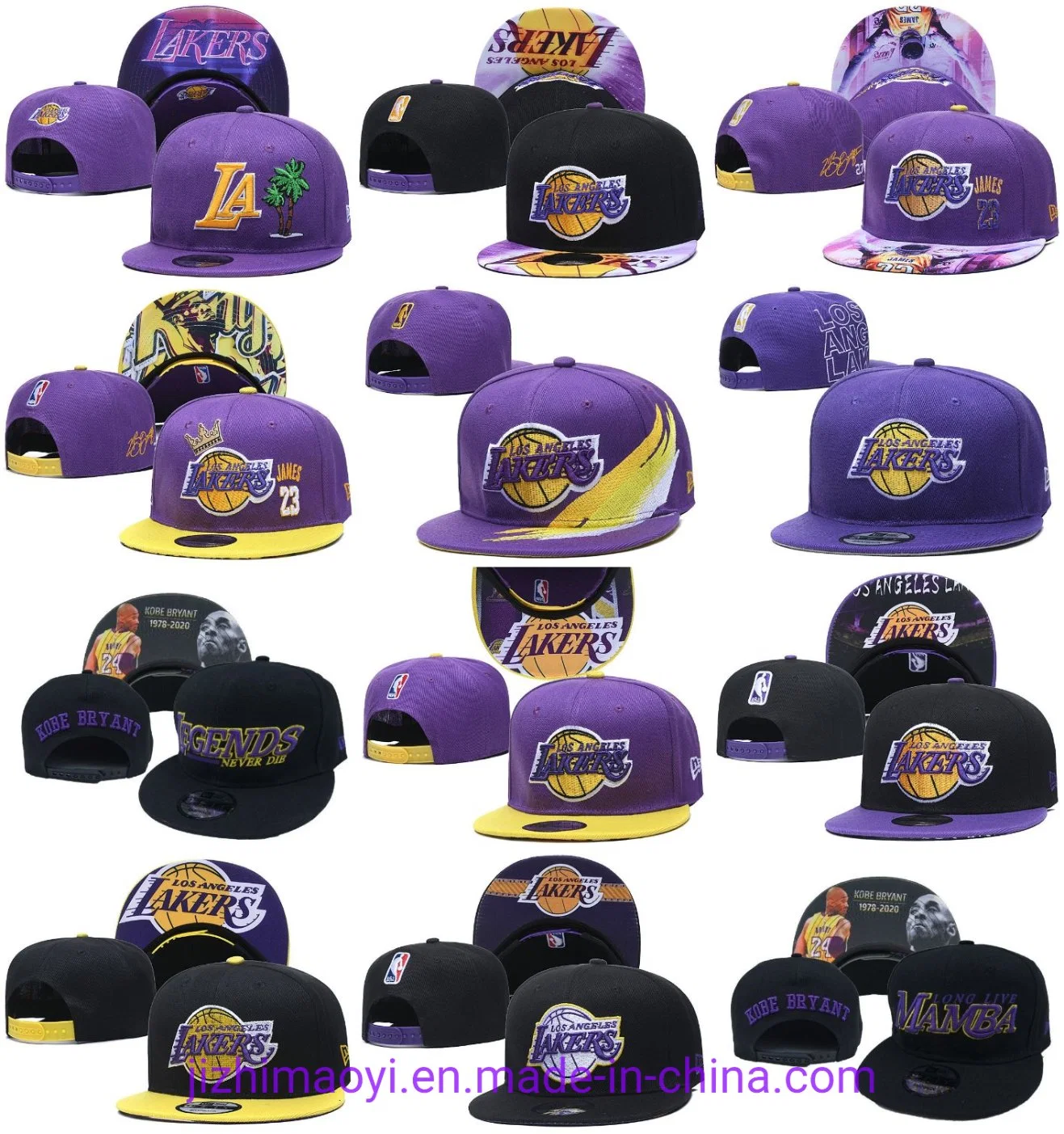 Wholesale Los Angeles Lakers Official Team Mitchell Ness Embroidery New-Era Fashion Baseball Caps Hat