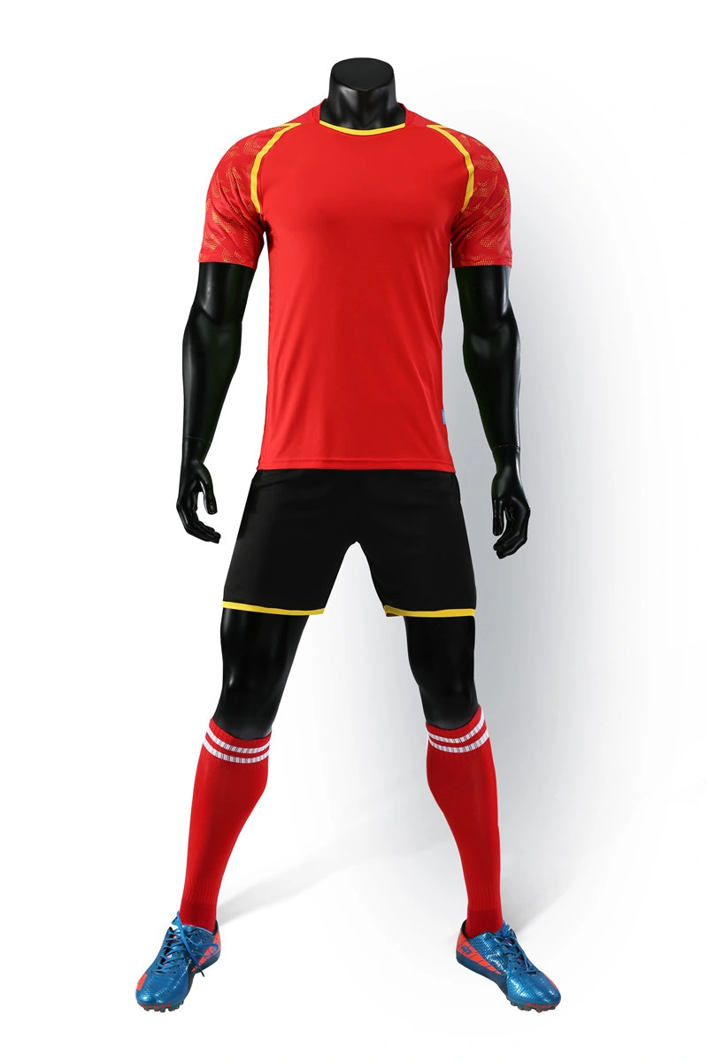 Dry-Fit Polyester Short Sleeve Sportswear Football Jersey