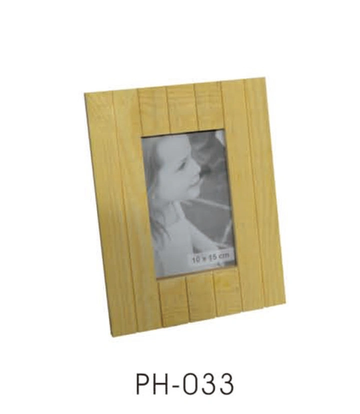 Pine Wood Picture Frame with Picture Card & Triangle Support