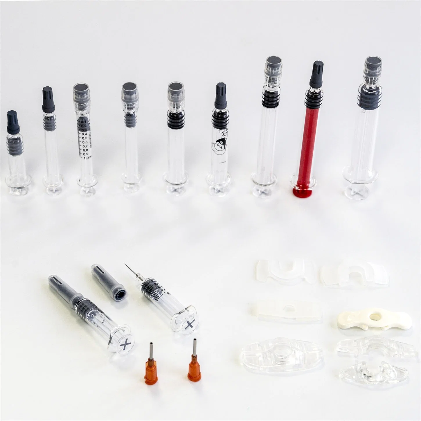 Medical Disposable Printing Luer Lock/Luer Slip/Needle Plastic/Metal Rod Glass Oil Prefilled Syringe with CE/ISO