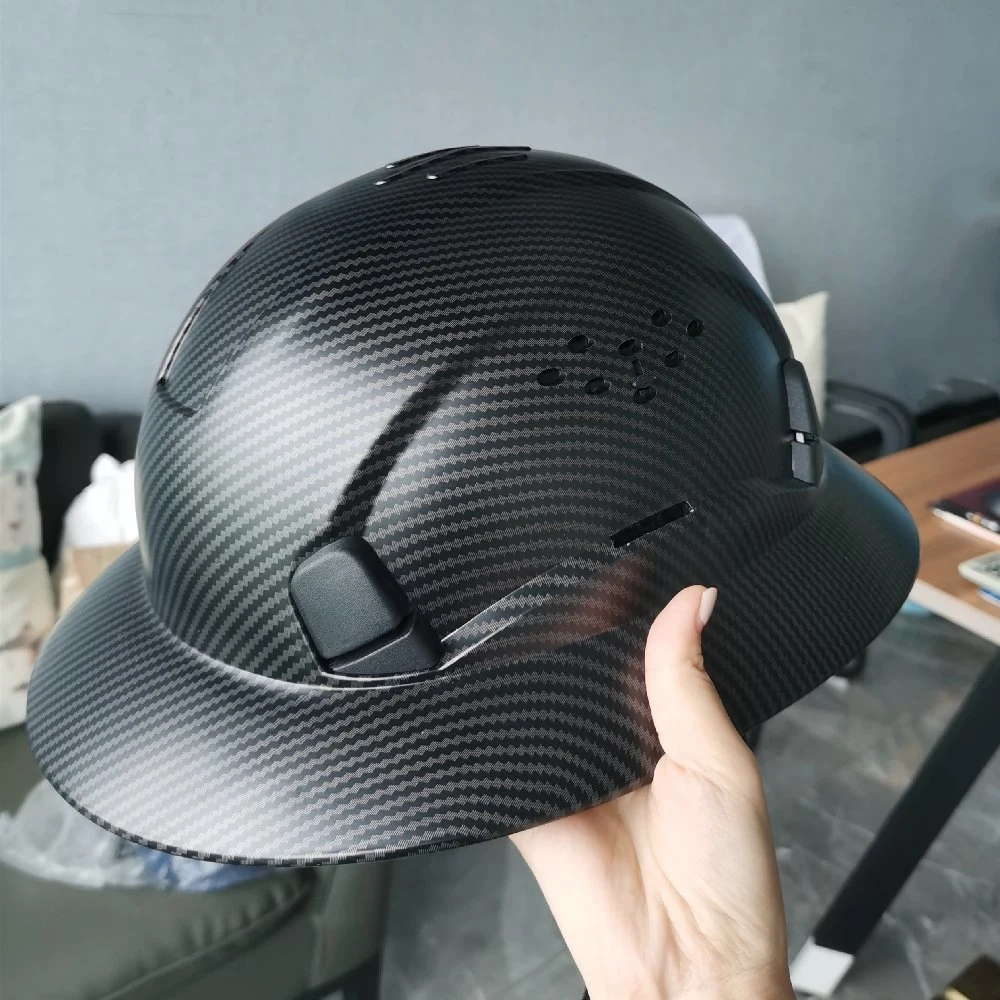 Full Brim Safety Helmet with Chin Strap and Air Holes Approved Ansiz89.1