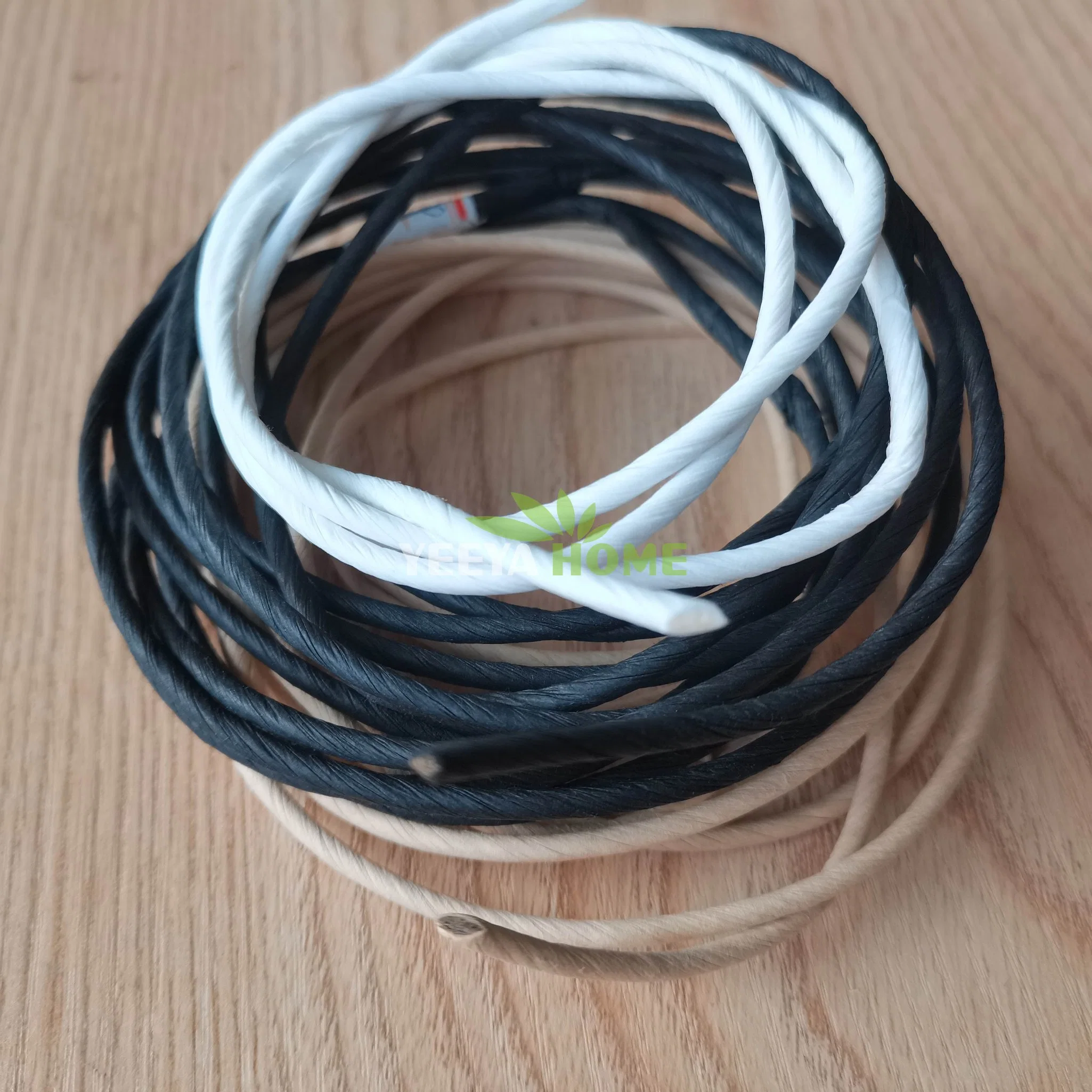 Danés de fibra Color-Fast Cable Cable trenzado de cuerda de Rush para tejer