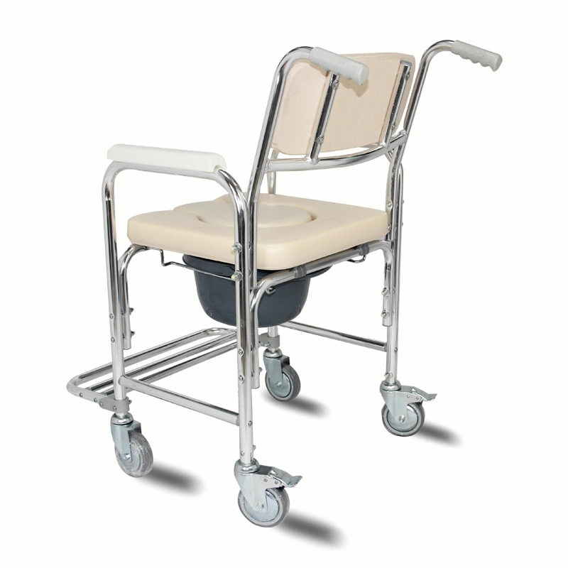 Mn-Dby003 Medical Equipment Aluminum Alloy Shower Toilet Chairs for Elderly Commode Chair