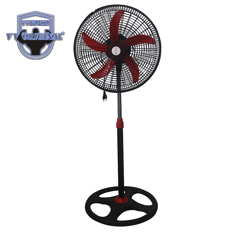 Round Base 16 Inch Stand Fan 5 Fan Blades with Remote Conttol Standard Fan