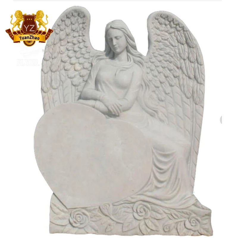 OEM Western Cemetery Monument Hand Carving Tombstone Angel Sculpture