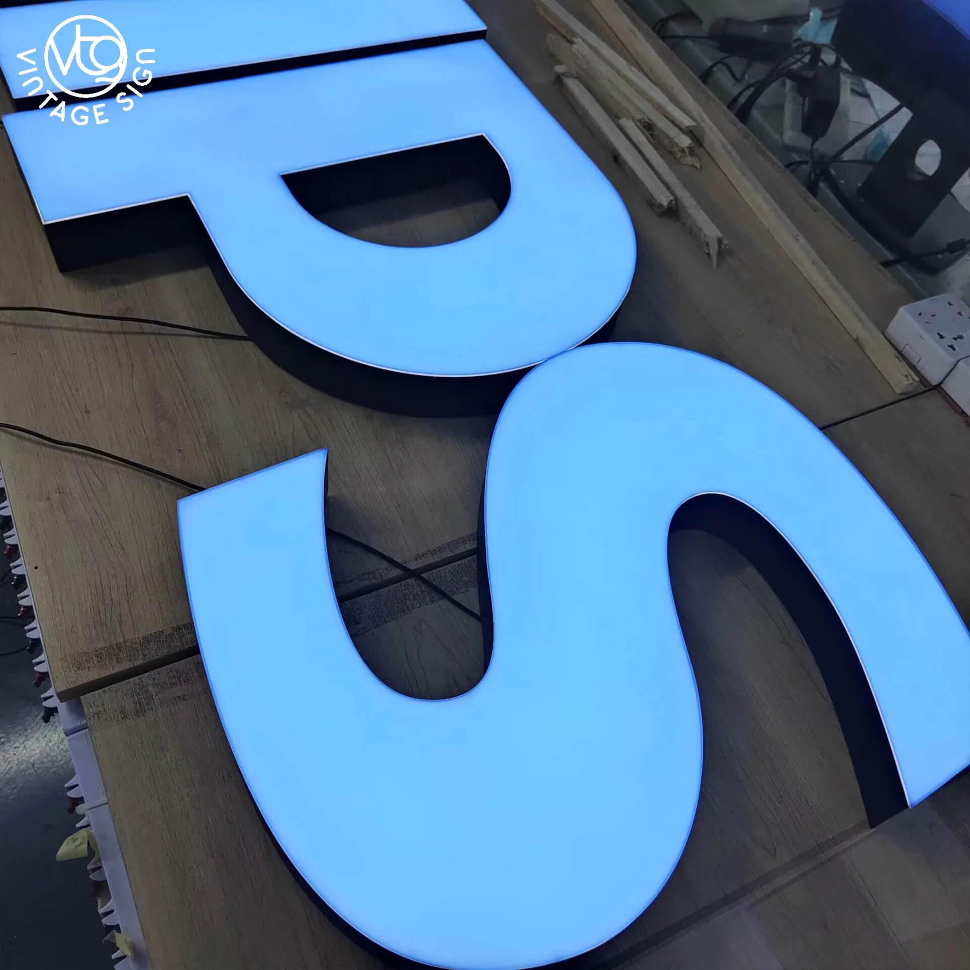 La publicidad personalizada Canal acrílico LED 3D de la luz de la letra Logotipo de empresa