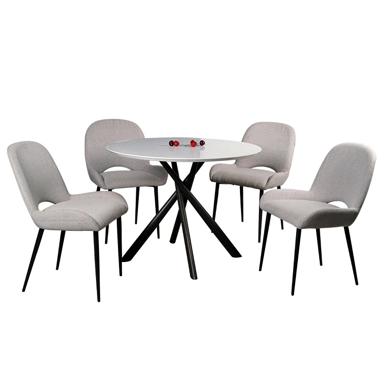 Hot Selling Living Room MDF Paint White Dining Cafe Round Dining Table Set Modern Tables