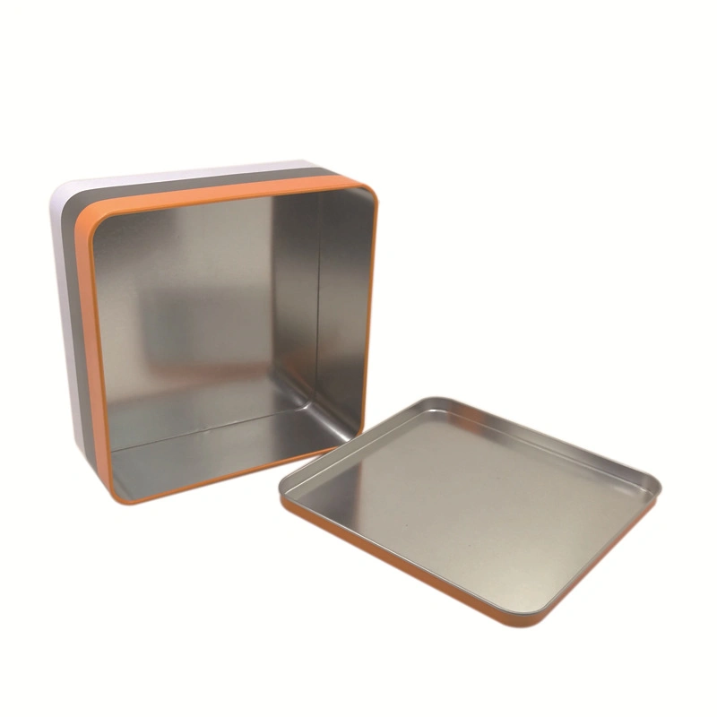 Food Grade Custom Square Metal Packaging Container Chocolate Cookie Biscuit Tin