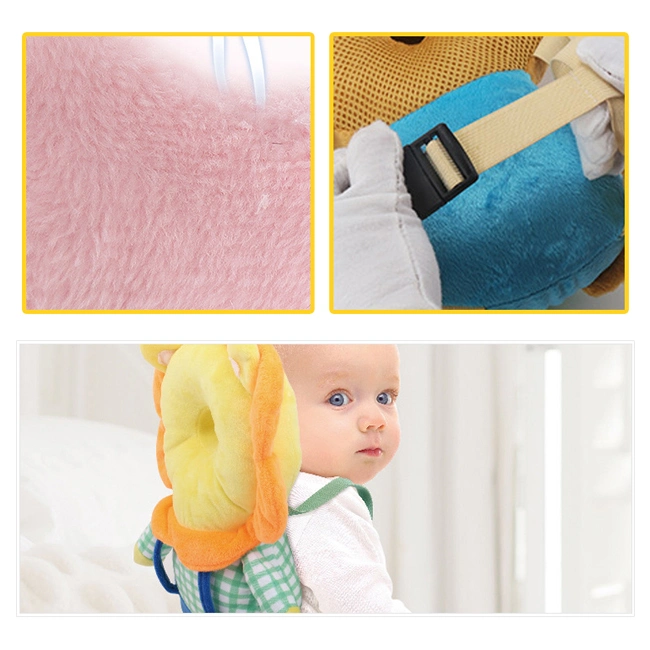 Toddler Cotton Plush Anti Fall Head Pillow Safety Baby Toys Soft Toddler Head Protection Pillow with 4 Cartoon Designs Baby Pillow