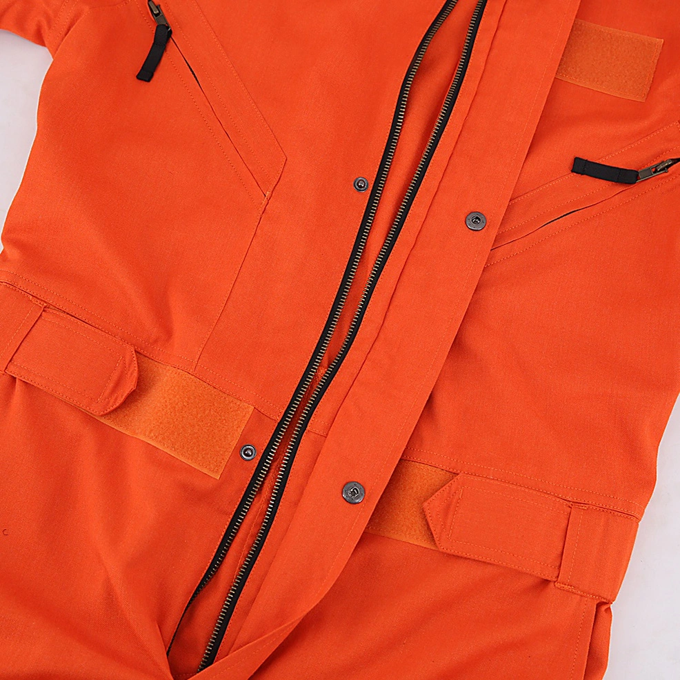 Double Safe Flame Retardant Overall Clothes Workwear Fireproof Clothing with Reflective Tape