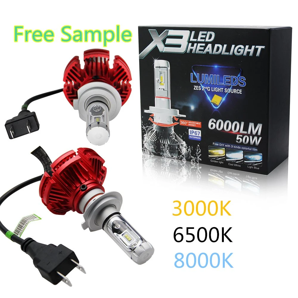 X3 Car Light Replacement Xenon Bulbs Depo Auto Lamp, H7 9007 H4 LED Headlight Bulbs