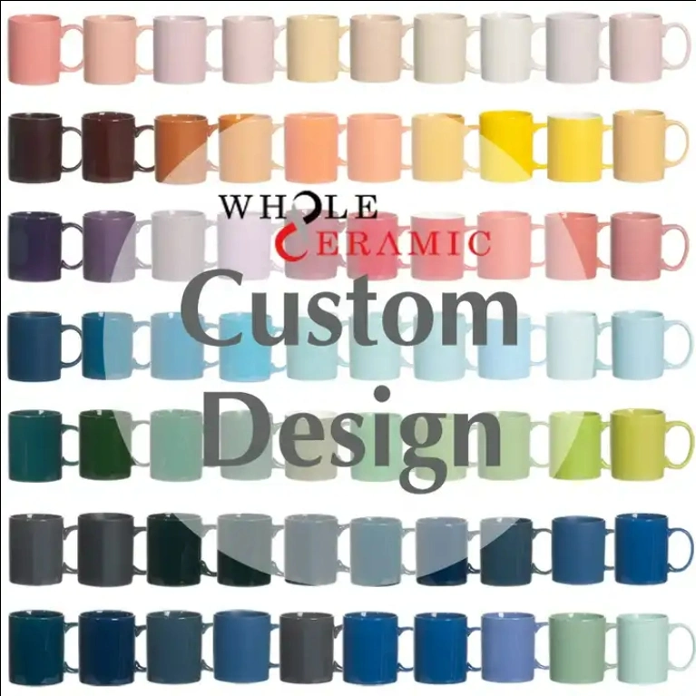 Customize Accept! Pure Color Ceramic Mug Tableware Pure Glazed Coffee Cup Kitchenware Customized Color/Pattern/Logo/Design/Style/Shape