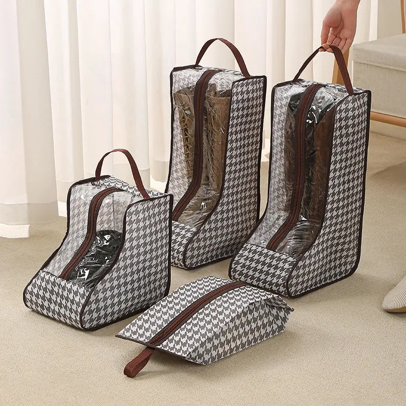 Travel Shoe Bag Fabric Short Tall Organizer Boot Protector Bag Dust Bag