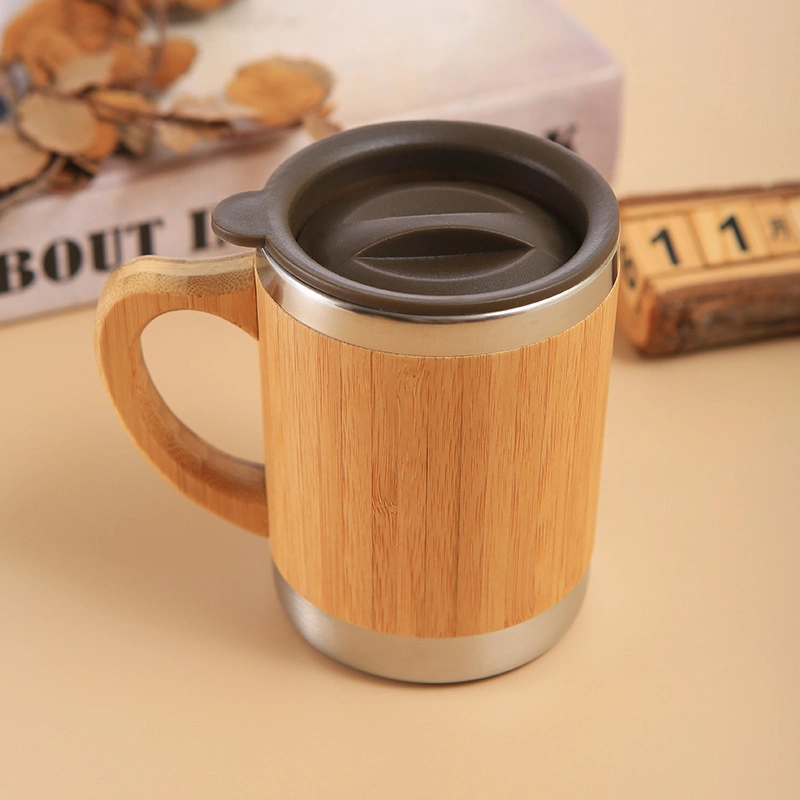 Wholesale/Supplier Eco Friendly Bamboo Beer Bottles Stainless Steel Coffee Travel Car Mug in Stock