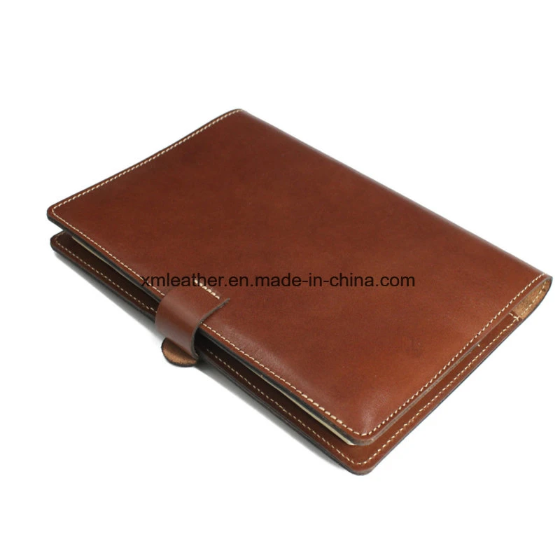 Premium Leather A5 Journal Business Notebook with Mobile Holder