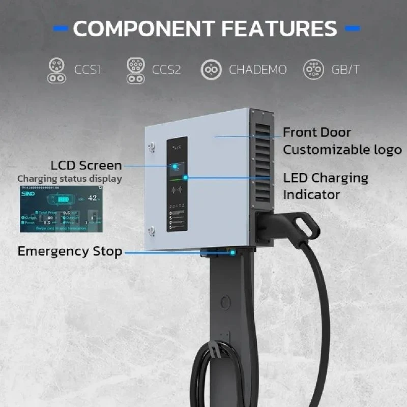 DC Fast EV Charger CCS Double Gun Evse Card Payment 30kw 240V EV Fast Charger DC EV Charger Station