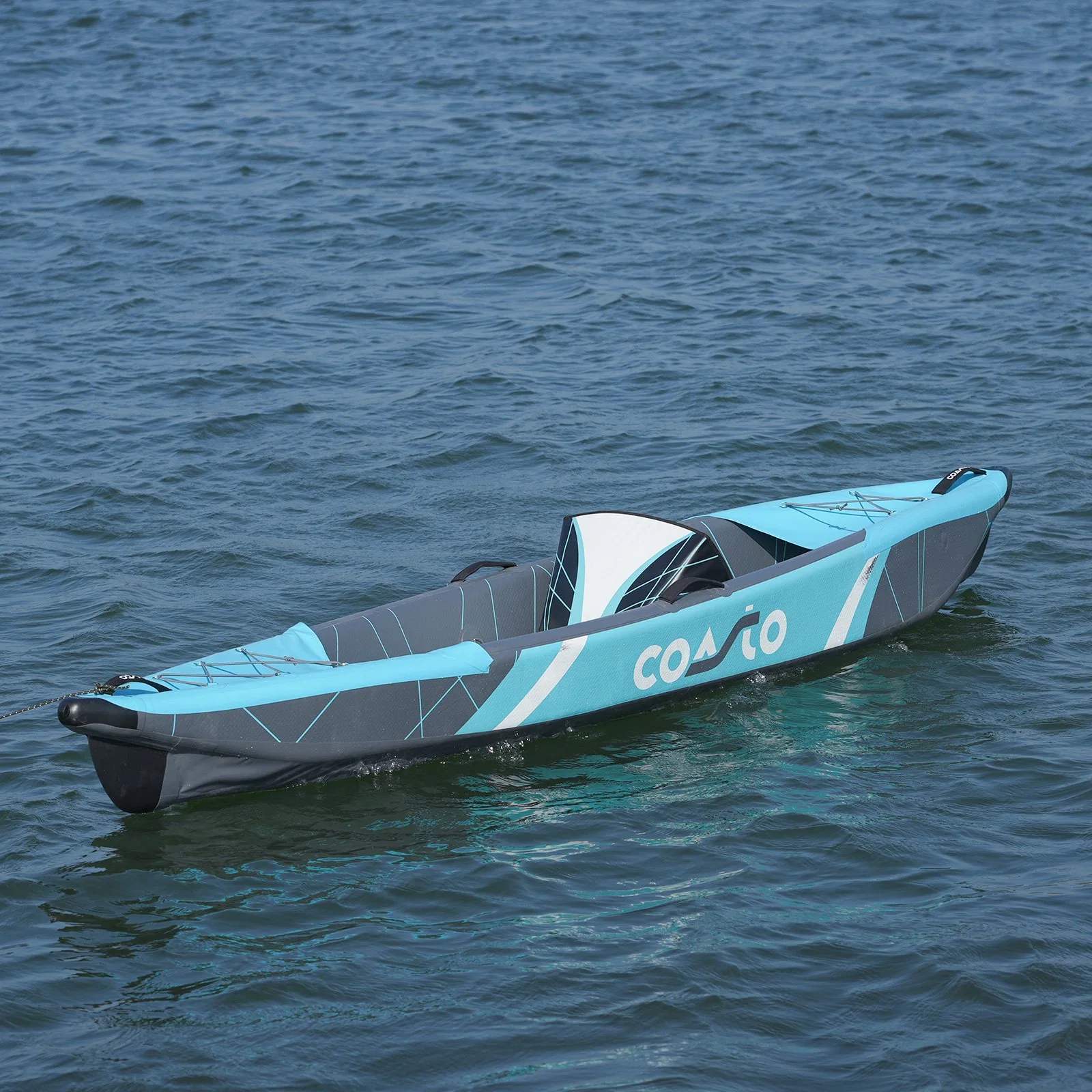 Schlauchboot für Erwachsene, 2 Personen Aufblasbare Touring Kajak, Angeln Kajak Raft mit Paddel Luftpumpe Tragetasche