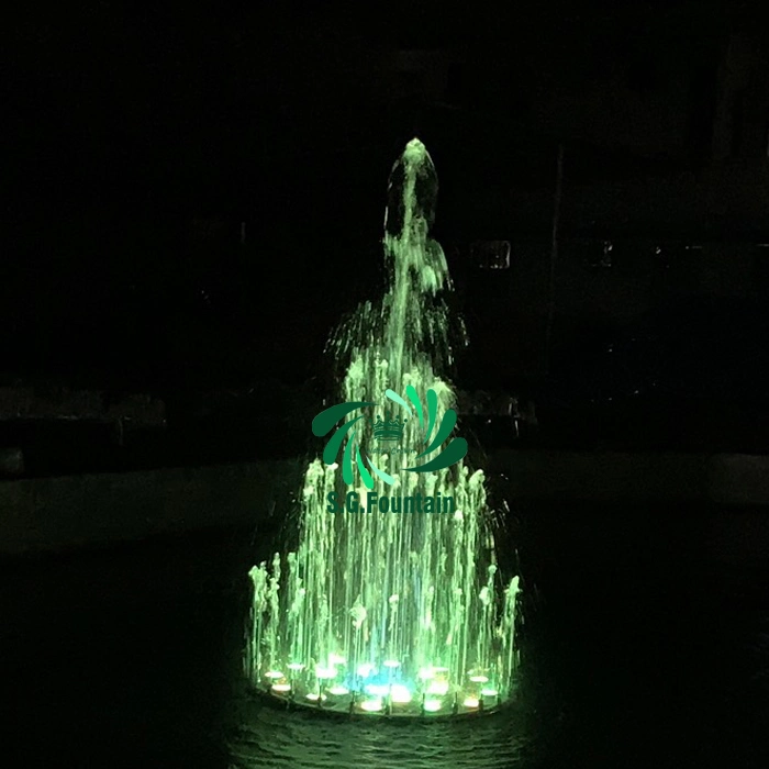 Fuentes de agua maravilloso jardín de la música decorativa fuente con luz LED RGB