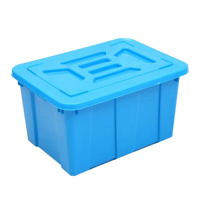 Rectangular Thickened Blue Plastic Turnover Box New Material Logistics Box Plastic Turnover Box Workshop Storage Parts Basket