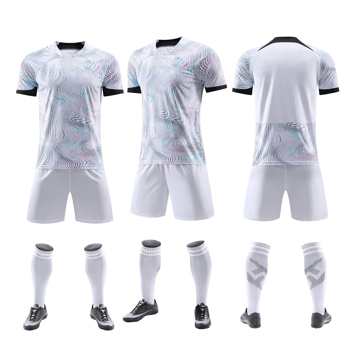 Nuevo conjunto uniforme de fútbol baratas de aduanas el equipo del Club de Fútbol Camiseta Camiseta de deporte