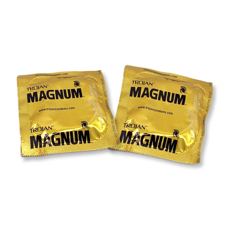 Trojan Magnum condón mejor mayorista juguete sexual para el hombre grande engrasado 3 condones de látex para la anticoncepción, además de protección contra las ITS (3) cuadro pre pic