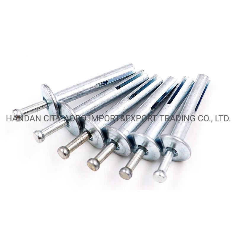 Galvanized Zinc Alloy Mushroom Head Nail Hammer Drive Pin Anchor