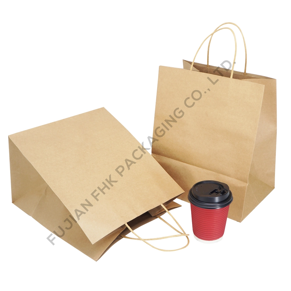 Custom Biodegradable Craft Paper Bags Colorful Printing Recyclable Kraft Paper Bag