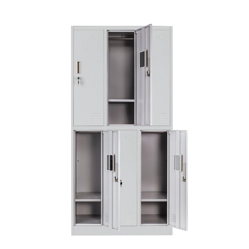 Office Furniture Metal 6 Door Knock Down Structure Office Lockers for Sale