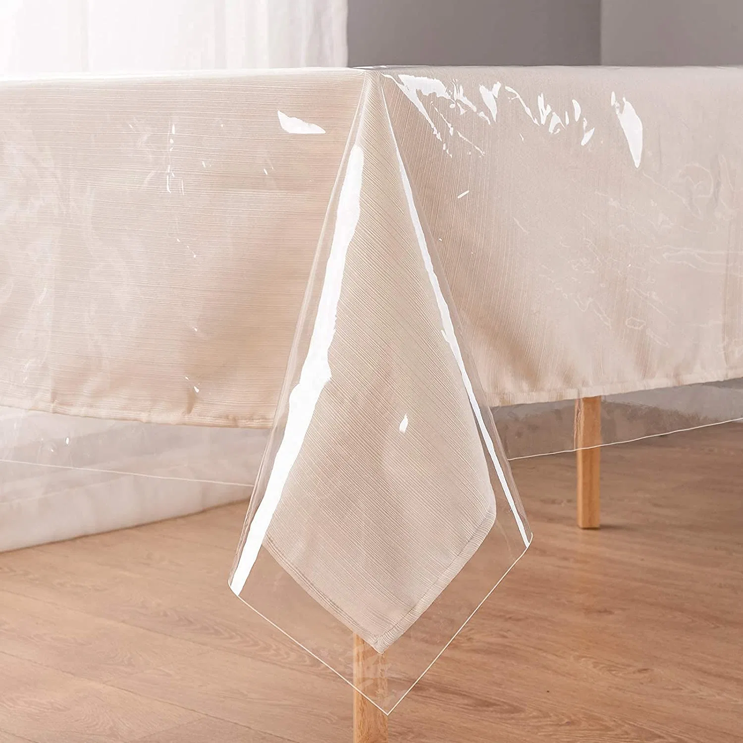 PVC Transparent Plastic Sheet Thickened 0.028-3mm Table Mat Whole Roll Crystal Board Transparent Film Tablecloth